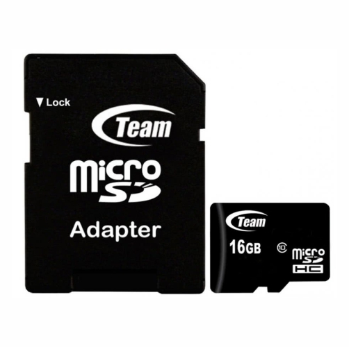 microSDHC Team 16 Gb class 10 (SD adapter)