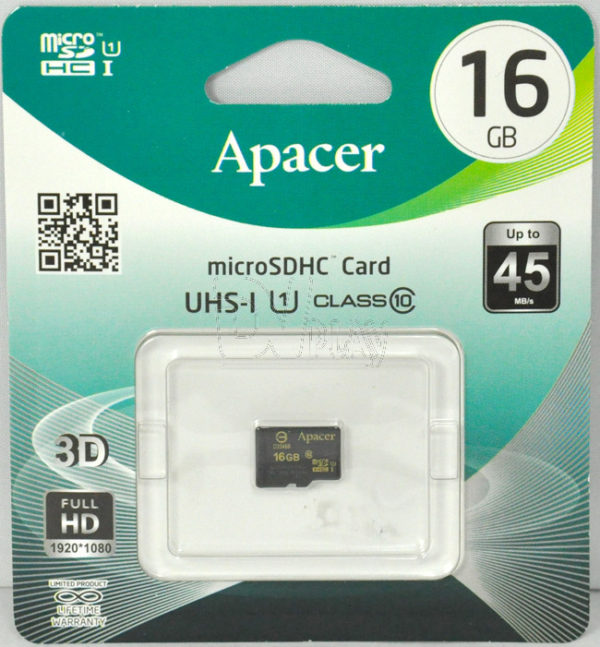 Карта памяти microSDHC Apacer 16Gb