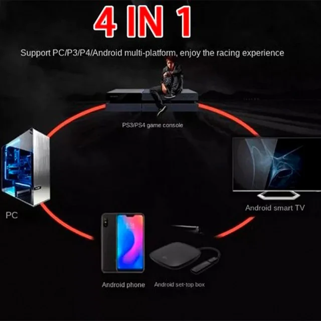 Руль с педалями для P4/P3/PC/Android
