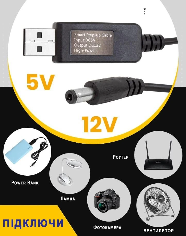 Кабель USB для роутера 12 в